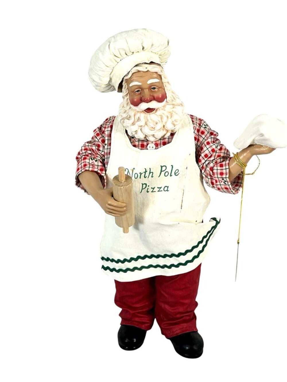 vintage Possible Dreams Clothtique North Pole Pizza Santa Claus Chef Figure